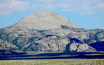 Lankin Dome, one of the research sites, from the south along the Sweetwater River in Wyoming.