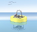 Sketch of the Environmental Sample Processor (ESP), suspended from a floatation buoy.