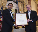 NSF Director Arden Bement presents the Alan T. Waterman Award to NYU's Subhash Khot.