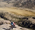 Carol Frost and Davin Bagdonas making observations near the summit of Lankin Dome.