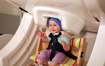Baby in brain scanner