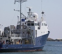 research vessel at sea