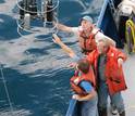 California Current Ecosystem scientists launch a research instrument at sea