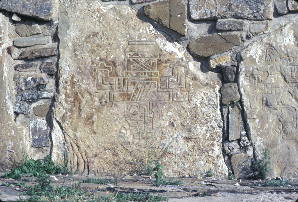 Buildings in Monte Albán with inscriptions depicting conquest.