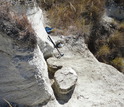 The sediment block in which the skull of Vintana sertichi was seen