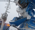 radar antenna motor with ice