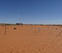 fenced research area in Kalahari