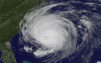 Satellite view of Hurricane Earl as it threatens the U.S. East Coast in 2010.