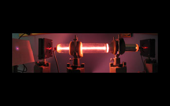 Helium neon laser used for teaching and demonstrating biophotonics