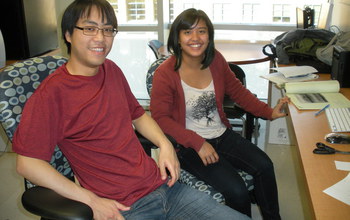 Waldan Kwong (doctoral student) and Amanda Mancenido (undergraduate student)