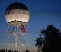 A ground-based weather radar station at the University of Oklahoma.