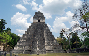 Temple in Tikal built by ancient Maya somewhere between 682 and 734 A.D.