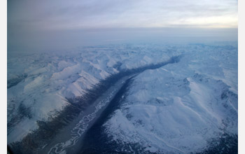 View of former glacial flowage, as seen from the HIAPER aircraft