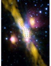 A radio infrared image of IRAS 18162-2048, a young star 5,500 light years away from Earth