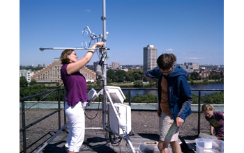 Deploying aerosol sensors on the roof of Boston University as part of the ULTRA-Ex project