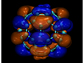 A graphical representations of test molecules and 3-D electron orbitals
