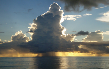 Tall clouds accompany a squall