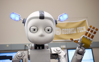 Simon the robot was developed by Georgia Tech researcher Andrea Thomaz