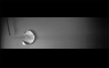 Water droplets rolls across a water-repellant surface