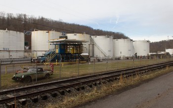 Tanks at Freedom Industries chemical storage site showing an aging infrastructure