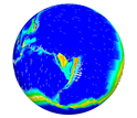 the Pacific and the Australian tectonic plates and the New Hebrides and Tonga microplates.