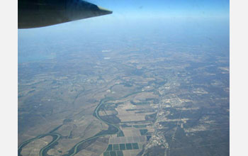 Haze near Mexico City photographed from the NSF/NCAR C-130 aircraft in spring, 2006.