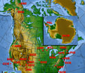 Map of North America showing NSF's Long-Term Ecological Research Network.