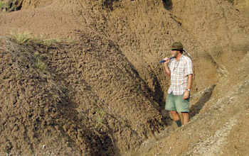 Photo of Geologist Thure Cerling of the University of Utah in the Turkana Basin in Kenya