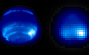 Neptune observed in the near infrared with and without adaptive optics