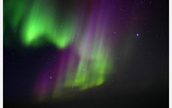 Photo of the aurora over the South Pole.