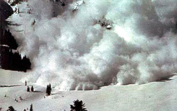 Photo of an avalanche.