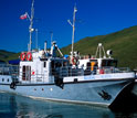 Photo of the vessel "Mikhail Kozhov", which was used to conduct research on Lake Baikal.