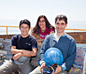 Co-chief scientists Takeshi Tsuji and Andy Fisher, with expedition manager Katerina Petronotis.