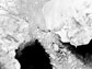 Photo showing ice choking the Bering Strait.