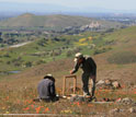 Photo of Daniel Slakey and Anton Clifford in a serpentine grassland near San Jose, Calif.