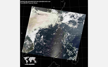A dust storm from Mongolia makes its way across the Pacific Ocean to California.