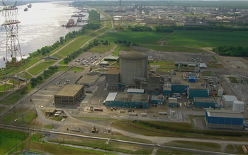Photo of the Waterford 3 Nuclear Power plant in Louisiana.
