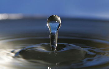 Closeup of a water droplet