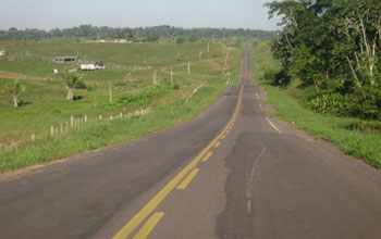 Photo of a road in the southwestern Amazon region.