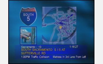 TV-ready www.BeatTheTraffic.com update of traffic conditions in Sacramento