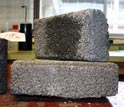 Photo of concrete pavement samples from engineer Liv Haselbach's lab.