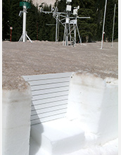 Photo of twelve dust layers in a study plot in Colorado's Senator Beck Basin Study Area.