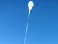 Photo of the launch of a scientific balloon near McMurdo Station, Antarctica.