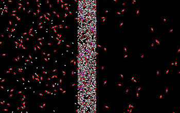 Screen shot from animation showing diffusion