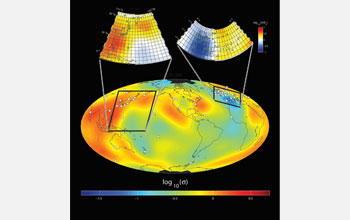 Map of Earth's electrical conductivity.