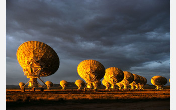 Photo of NSF's Very Large Array radio telescope in New Mexico.