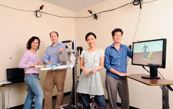 Photo of researchers who will develop a therapeutic robot for human rehabilitation.
