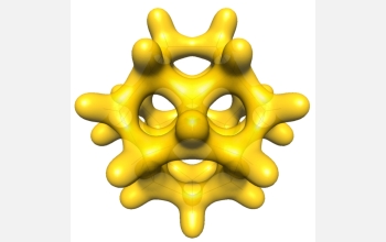 Calculated valence electron density of a silicon nanocrystal