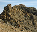 Photo of rocks in northwestern Canada that show evidence of past ice cover at tropical latitudes.