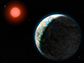 This artists conception shows the inner four planets of the Gliese 581 system and their host star.
